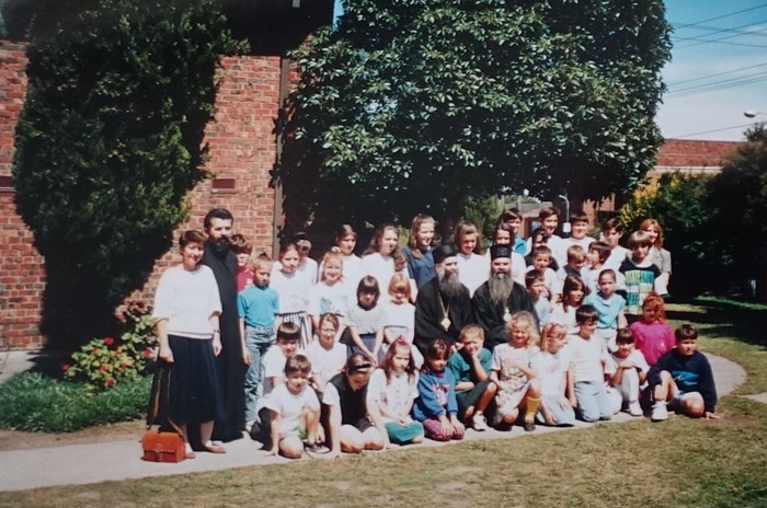 Мet. Amfilohije visiting our Sunday school, Holy Trinity Brunswick, 13. March 1993.